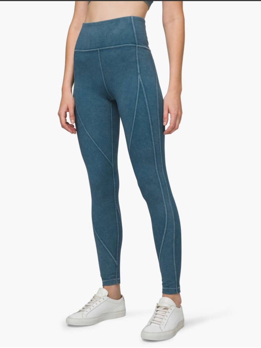 Lululemon Wunder Under High-Rise Tight Snow Washed Ribbed 28" Night Diver Active